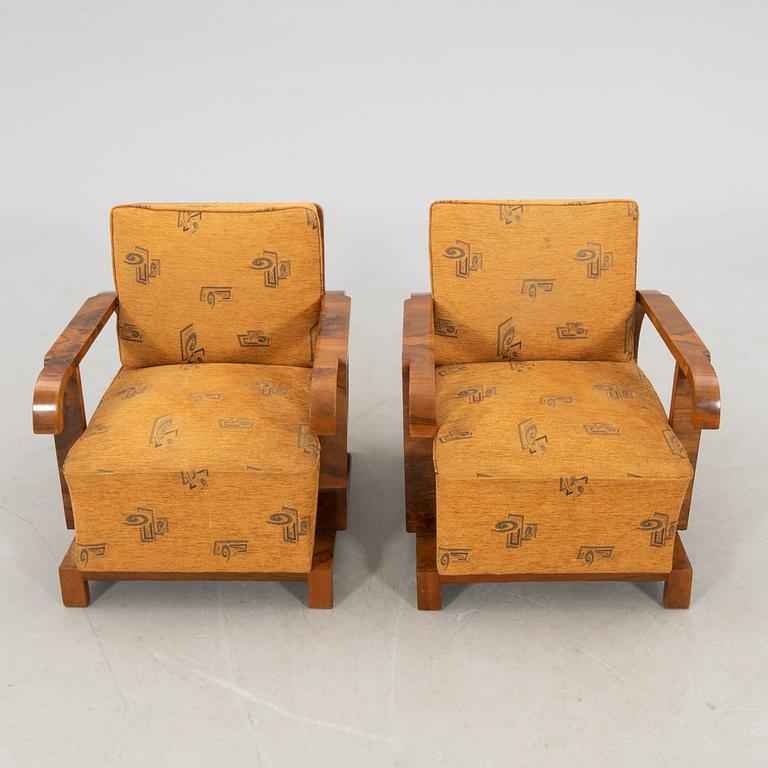 Armchairs, a pair of Art Deco, first half of the 20th century.