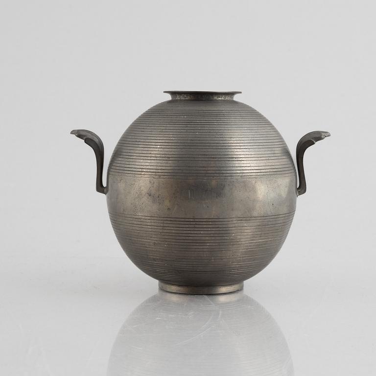 Sylvia Stave, a pewter vase, CG Hallberg, Stockholm 1929.