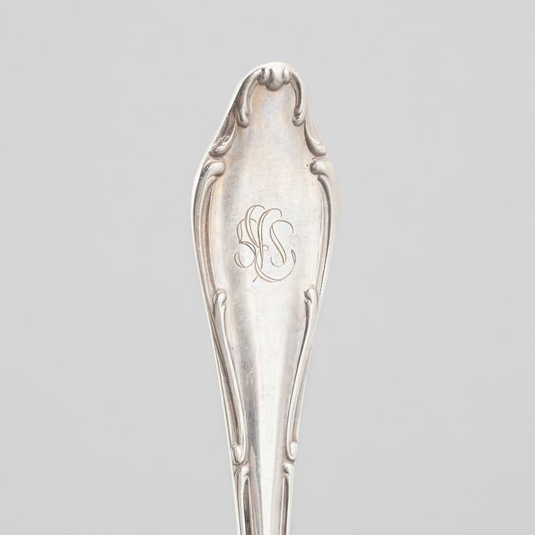 Bestickuppsättning, 63 delar, silver, "Märtha", MGAB, Uppsala, samt Wallin & Thorsen, Borås, bl a 1935.