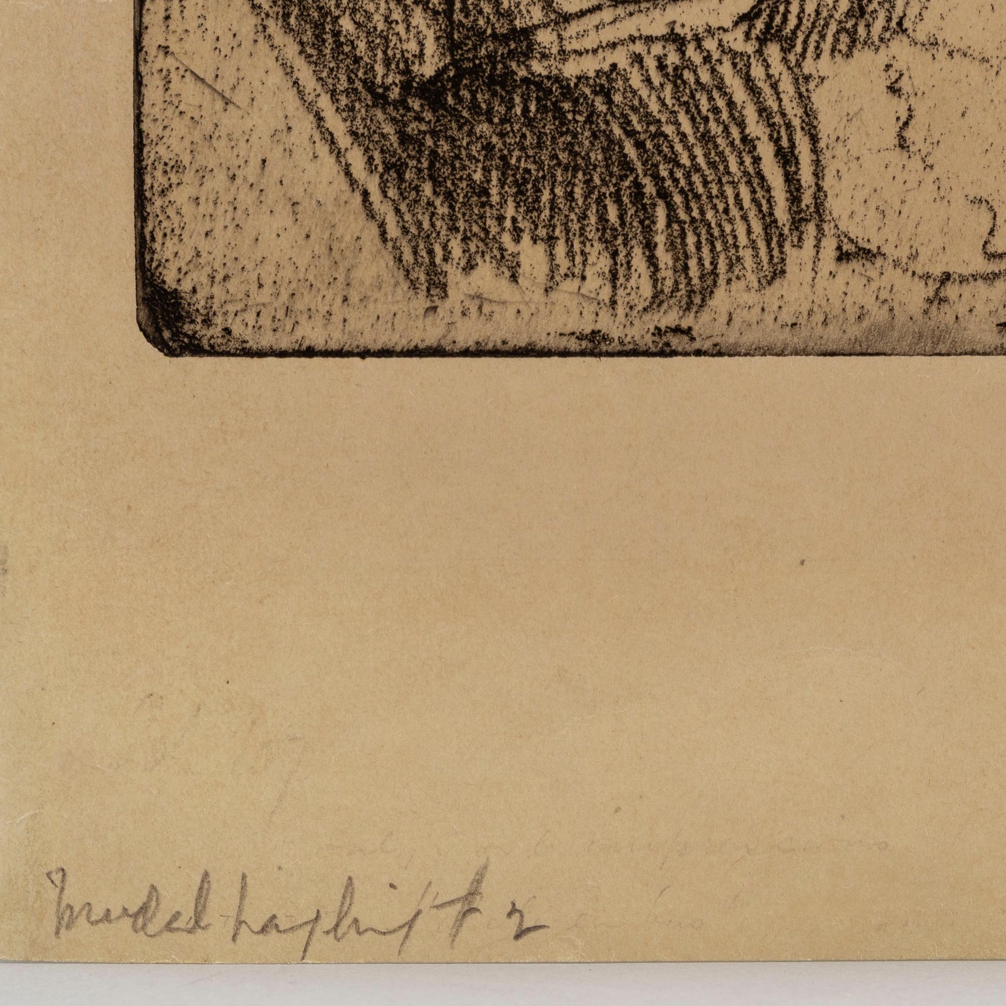 ANDERS ZORN, etching on soft ground, 1898, only state, signed in pencil.