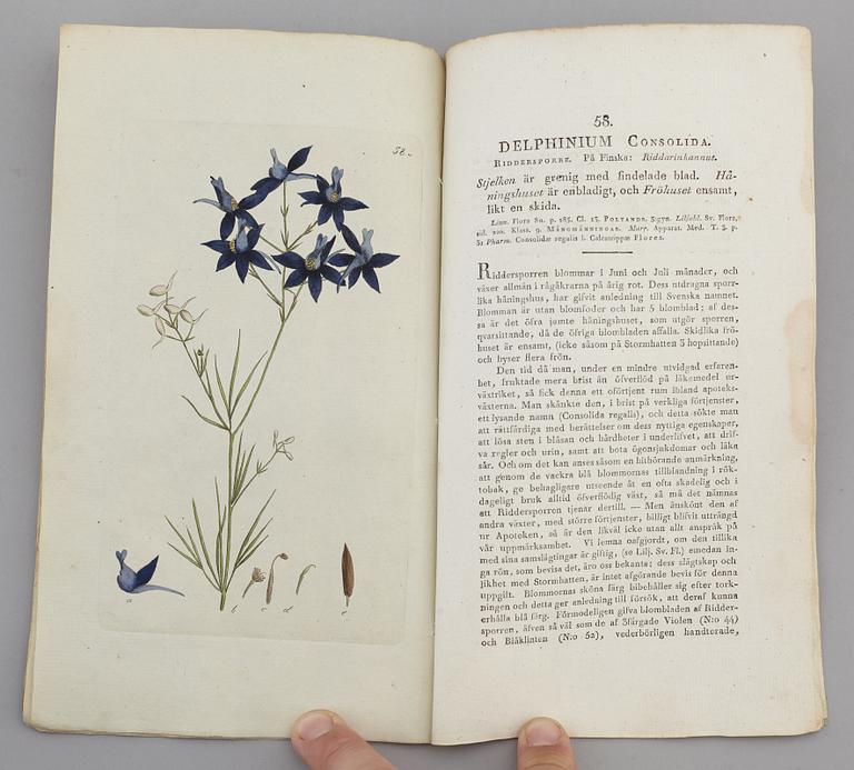 JOHAN WILHELM PALMSTRUCH, "Svensk Botanik, vol I-V. 1803-1805.