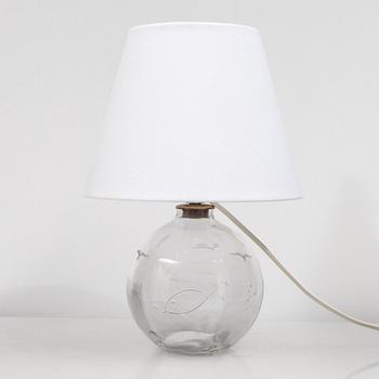 Orrefors, a table lamp, 1930's/40's.