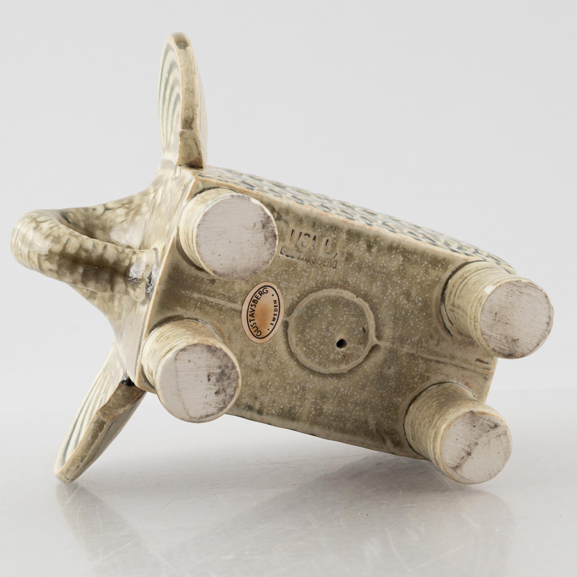 Lisa Larson, figurin, stengods, "Elefant", ur serien "Afrika", Gustavsberg.