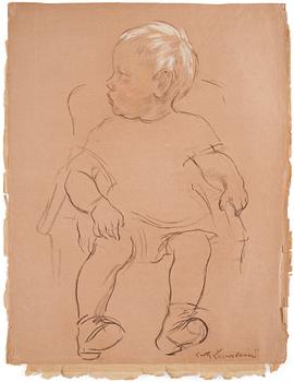 800. Lotte Laserstein, Portrait of a seated child.
