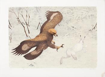 LENNART SAND, portfölj med sex färglitografier, sign 95/280 o dat -91.