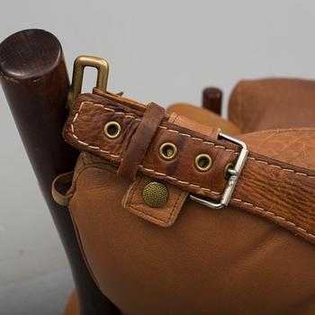 A 1970's leather armchair "Inca" by Arne Norell.