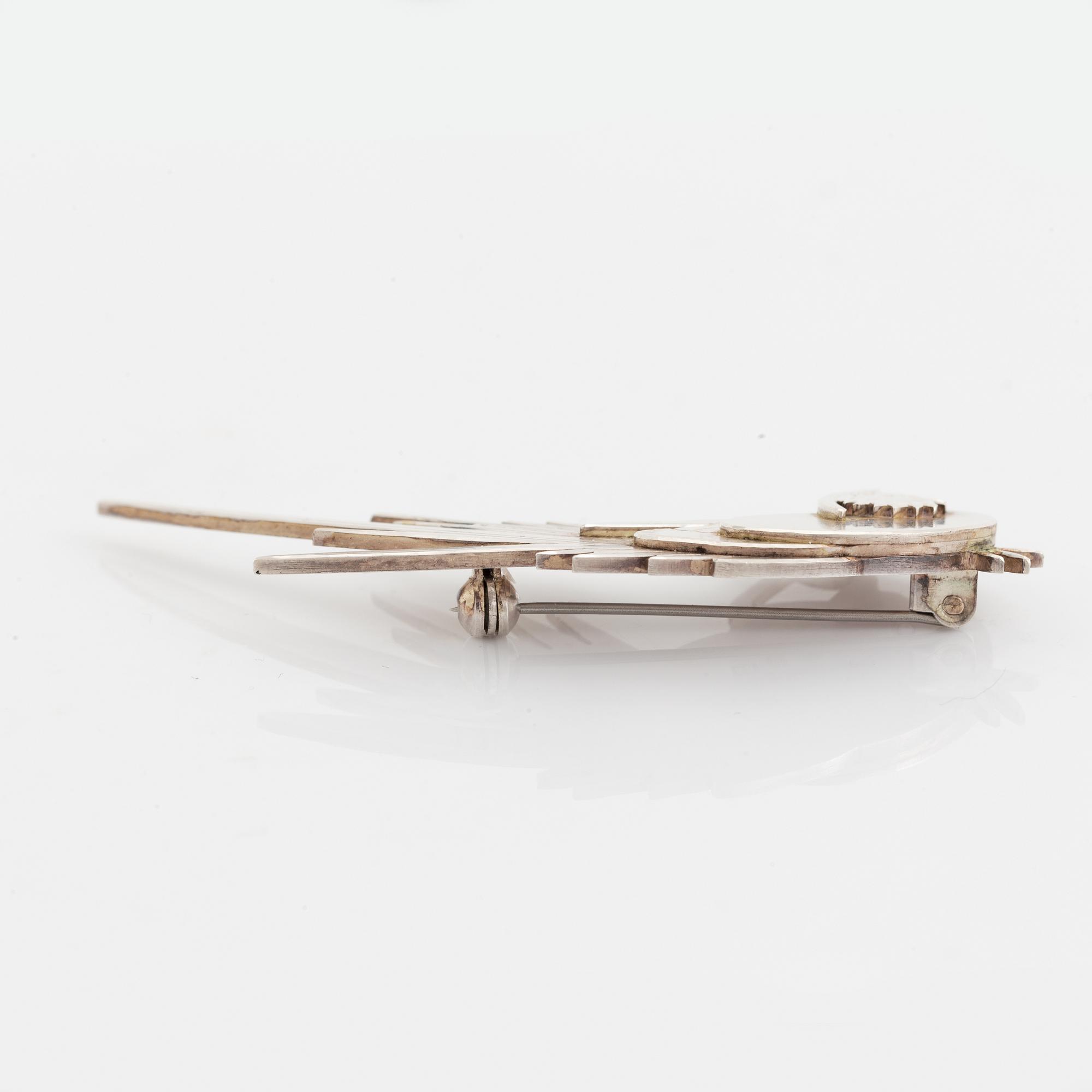 Wiwen Nilsson, sterling silver bird brooch, Lund 1973.