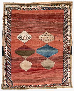 A so-called Gabbeh carpet, c. 290 x 235 cm.
