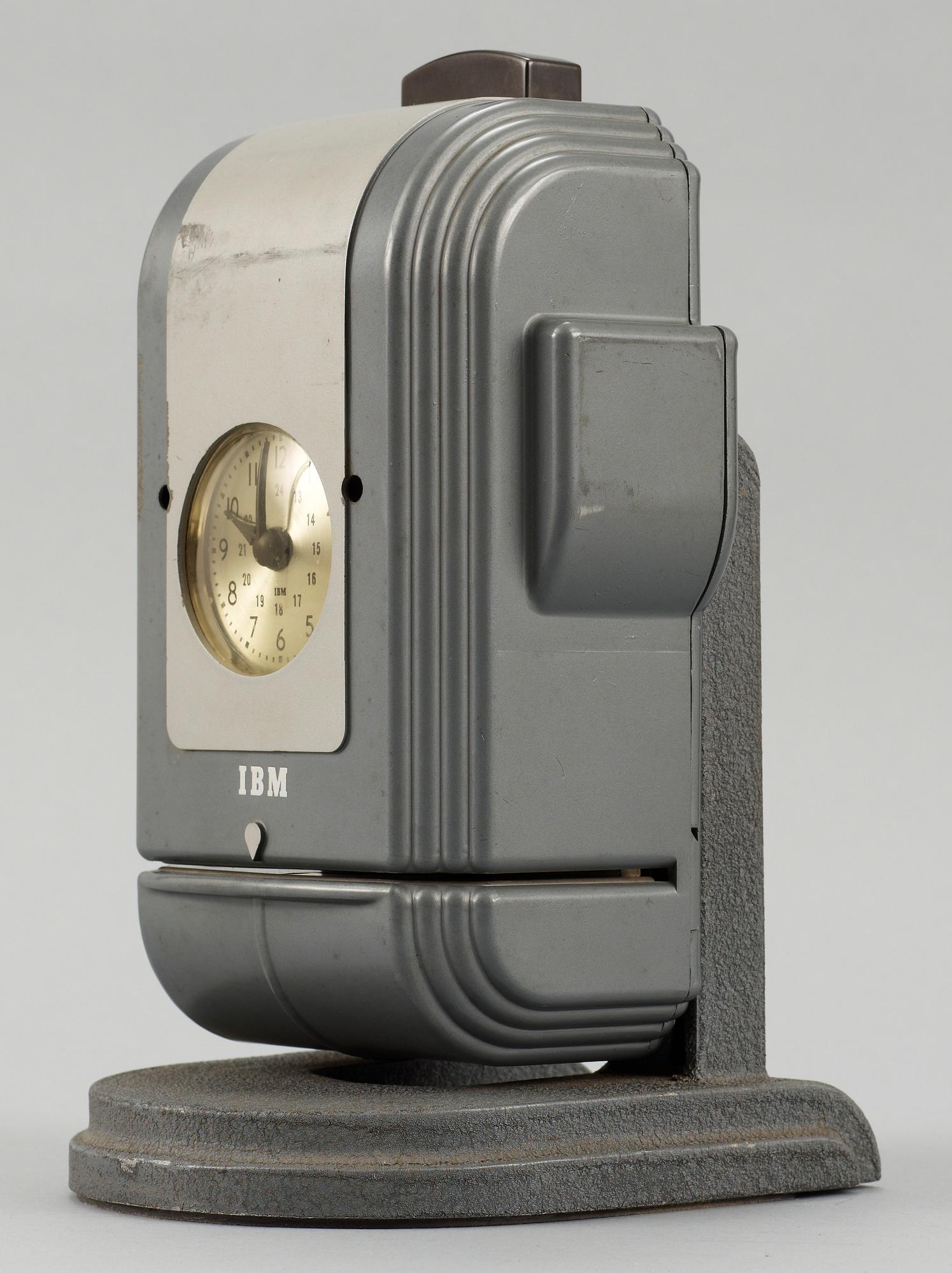 STÄMPELKLOCKA, IBM, art deco, USA, 1940-tal.