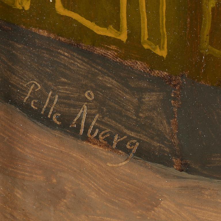 PELLE ÅBERG, olja på pannå, signerad.