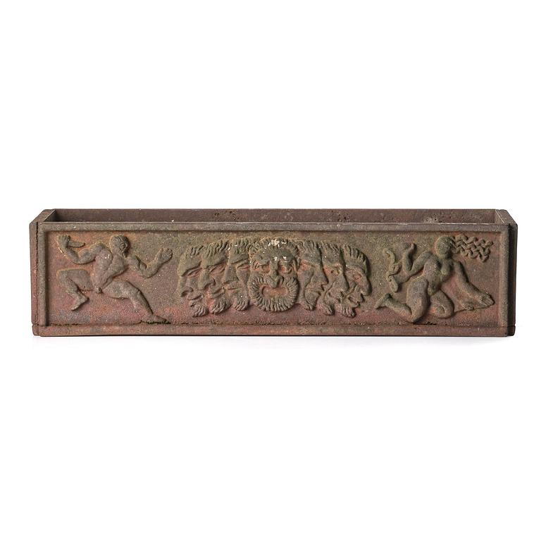 Anna Petrus, a "Blomlåda N:r 1" cast iron flower box, Näfveqvarns bruk, Sweden.