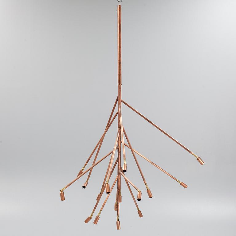 Jonas Bohlin, a 'Kvist 16' copper ceiling light, Örsjö Belysning.