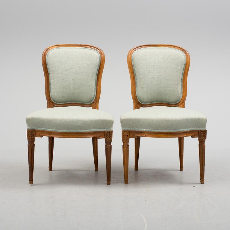 A pair of chairs, circa 1800.