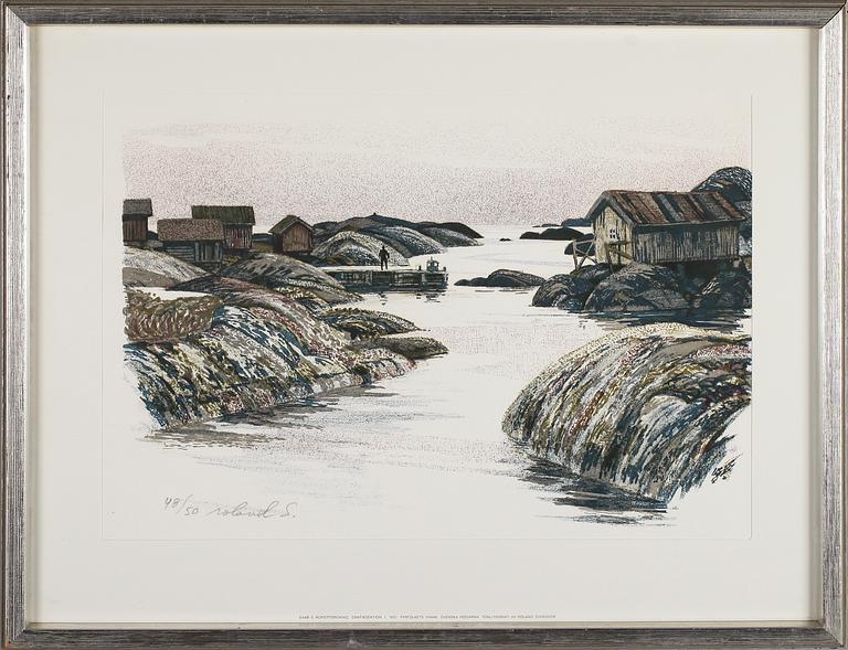 ROLAND SVENSSON, färglitografi, signerad och numrerad 48/50.