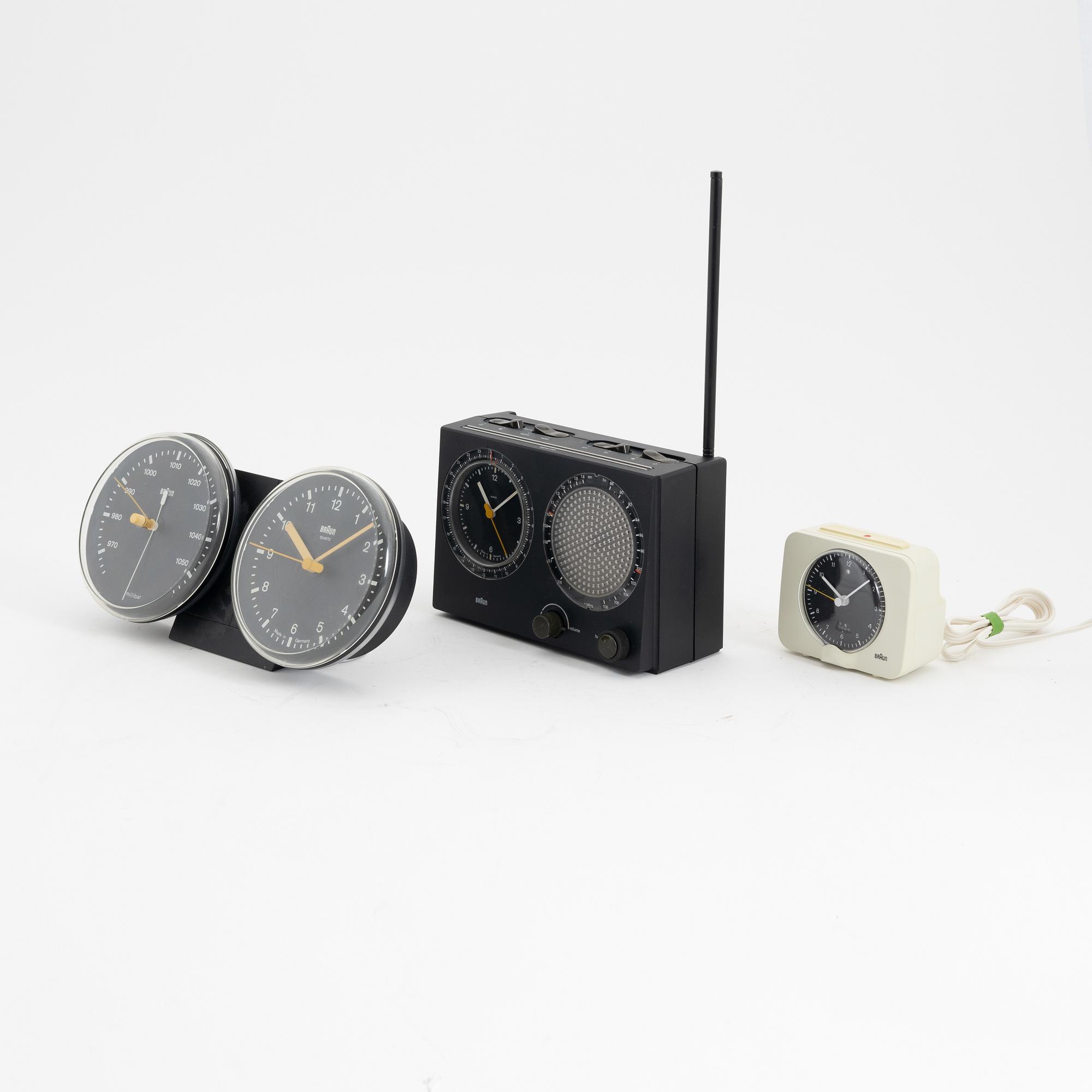 Dietrich Lubs & Dieter Rams, six clocks, Braun. - Bukowskis Dietrich Lubs & Dieter Rams, six clocks, Braun. - Bukowskis