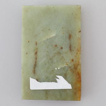 A Chinese green stone sculpture, 20th century.