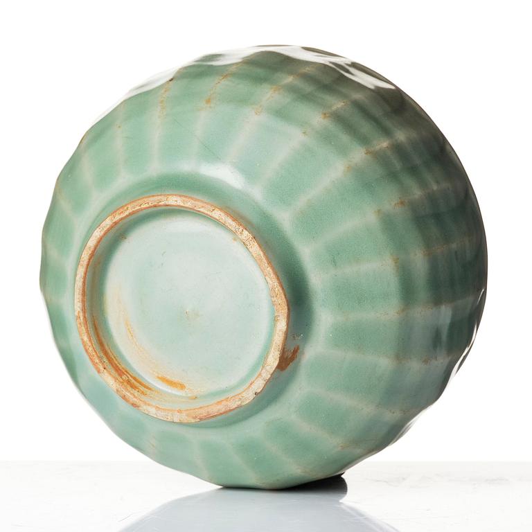 A 'Longquan' celadon-glazed 'lotus' bowl, Southern Song dynasty .