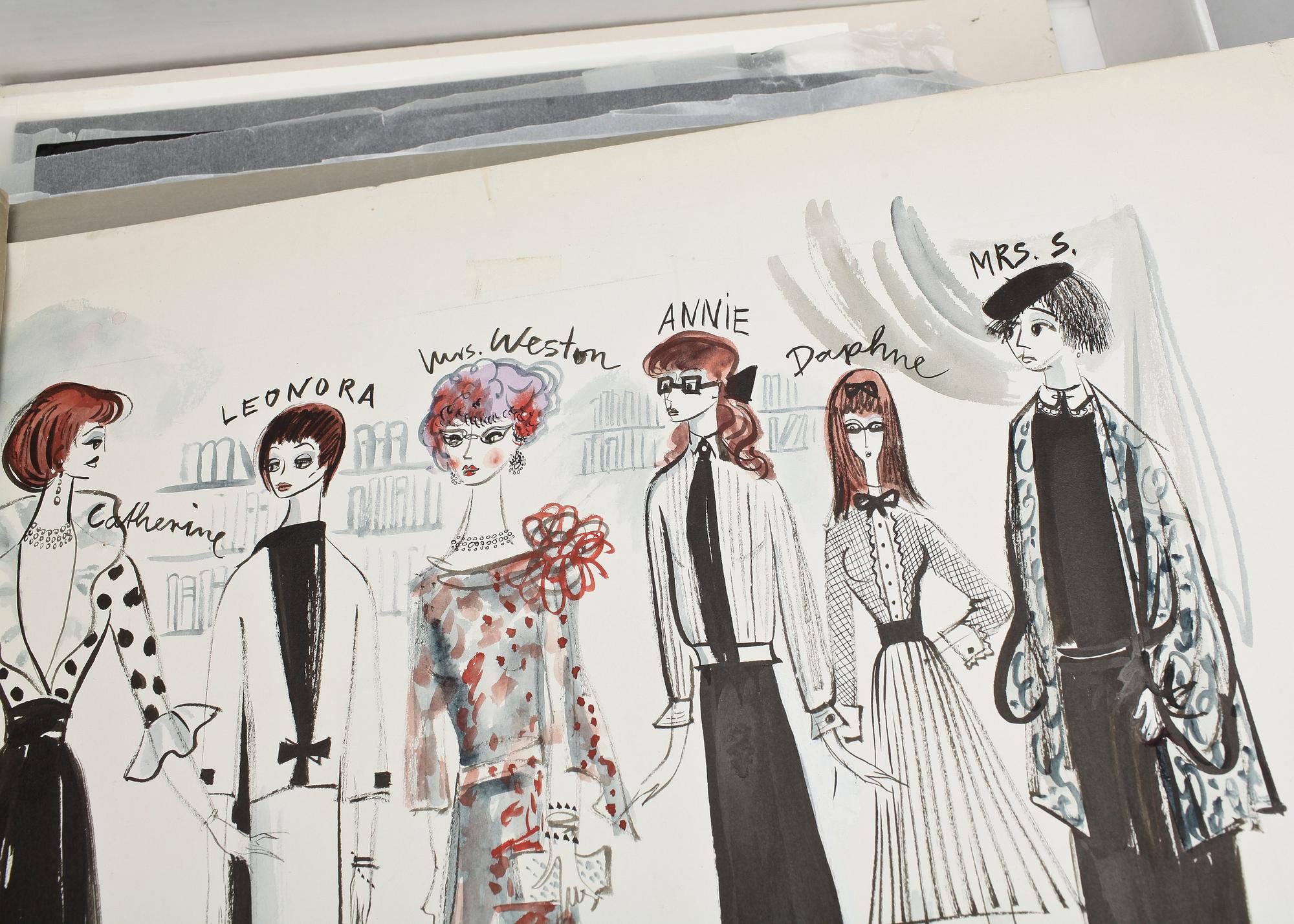 MAX GOLDSTEIN (MAGO), dräktskisser, ca 40 st, delvis sign o dat.