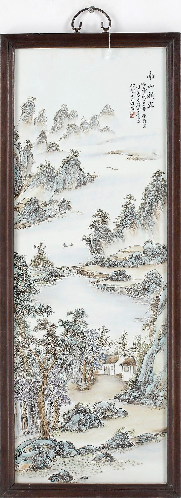 PORSLINSTAVLA, Kina, möjligen Republik, 1900-tal.