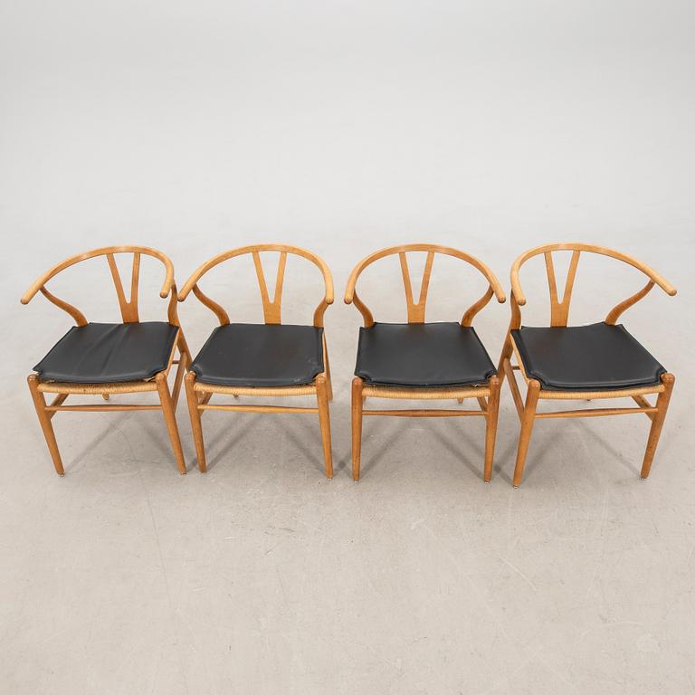 Hans J. Wegner, chairs, 4 pcs, "The Y-Chair" model CH-24, Carl Hansen & Søn, Denmark.