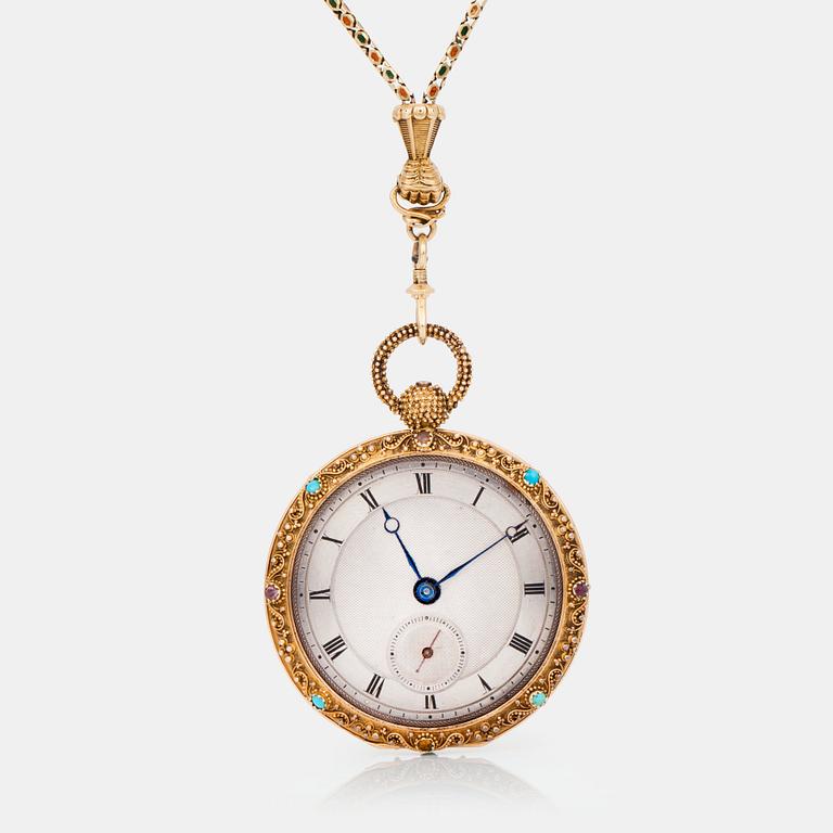 A 19thcentury gold Schatz-Vignier à Genève pocket watch.