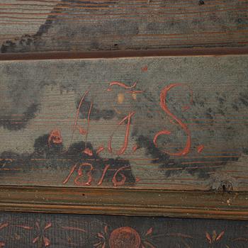 A painted cabinet, Järvsö, Sweden, dated 1816.