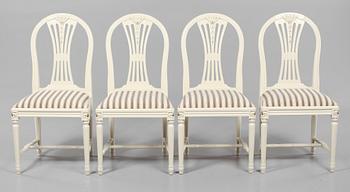 MATGRUPP, 7 delar, gustaviansk stil, 1900-talets andra hälft.