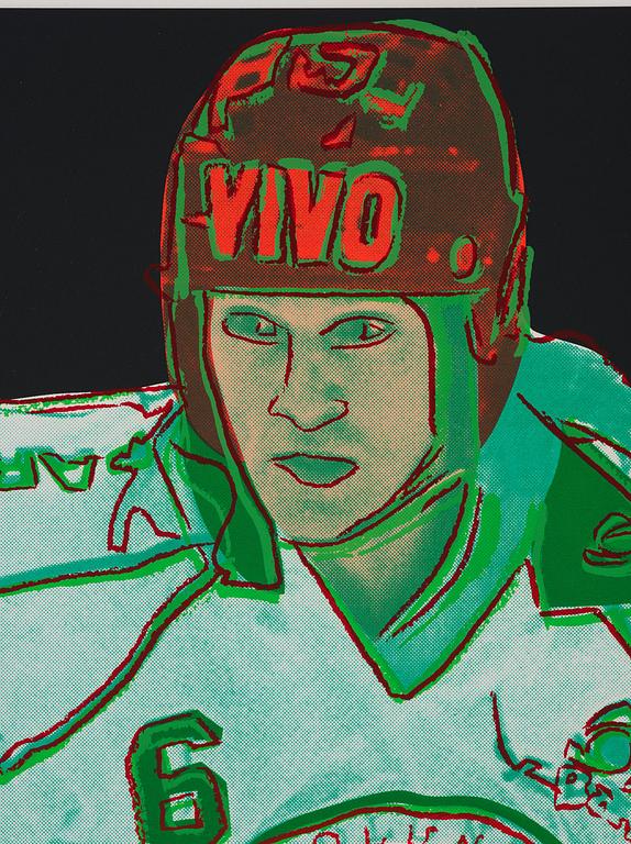 Andy Warhol, "Frölunda Hockey Player".
