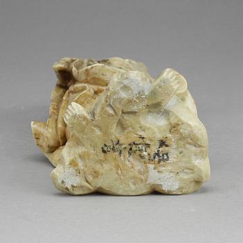 GUANYIN, soapstone, Kina 1800/1900-tal.