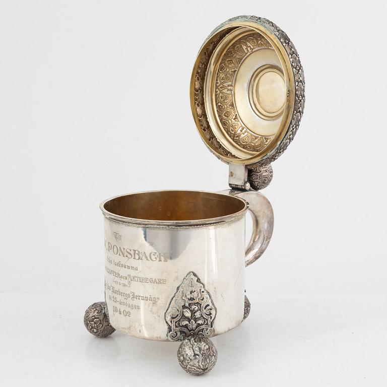 A Swedish silver beaker, mark of GAB, Stockholm 1902.