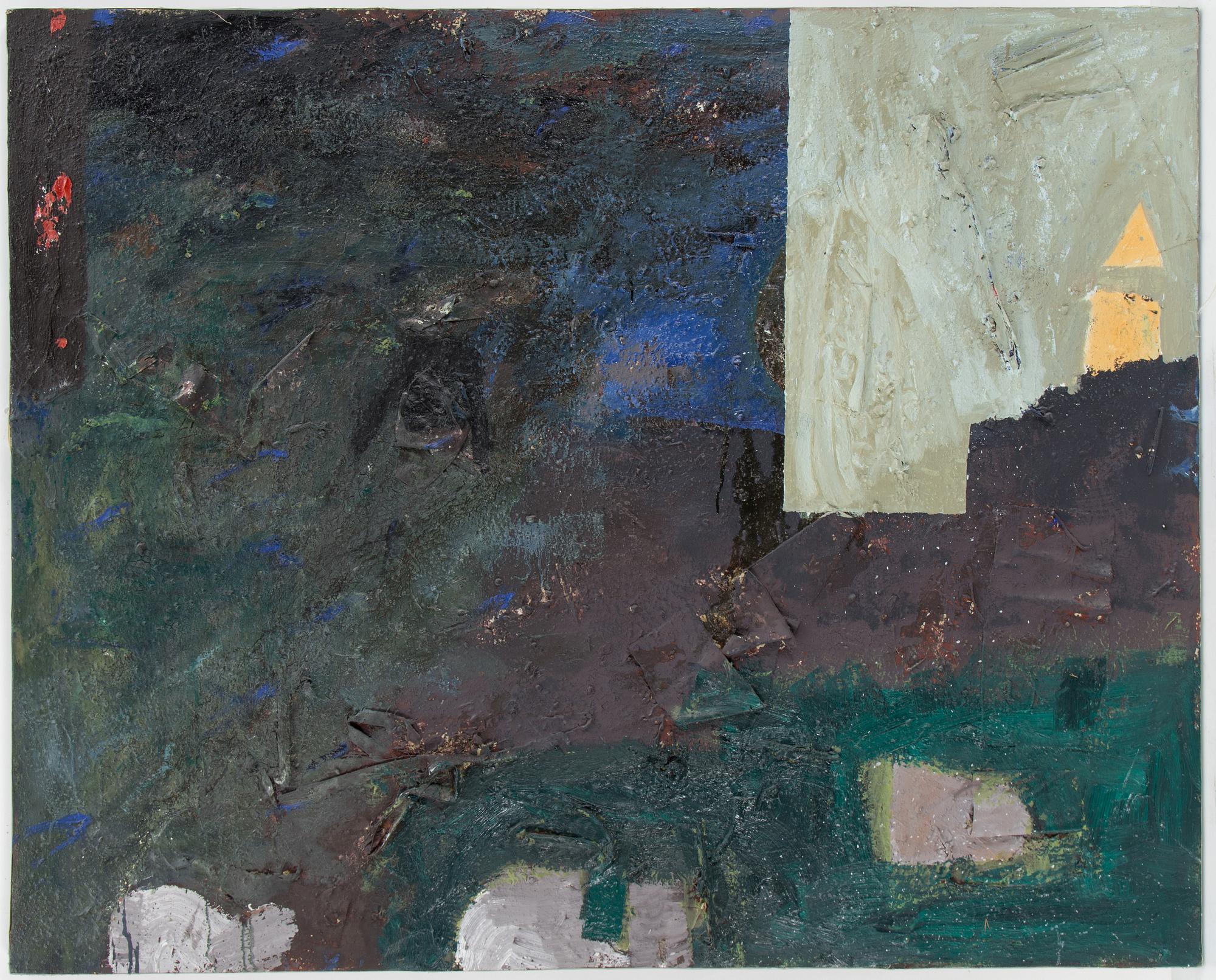 MAX BOOK, mixed media on canvas, signed and dated 1983 on verso.