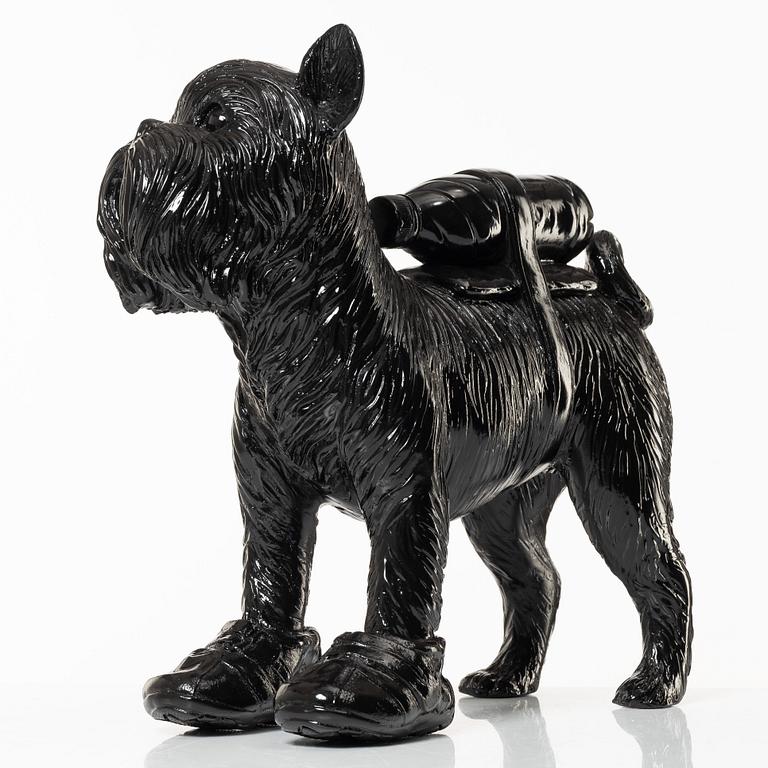 William Sweetlove, "Cloned Griffon Bruxellois with pet bottle" (Black).