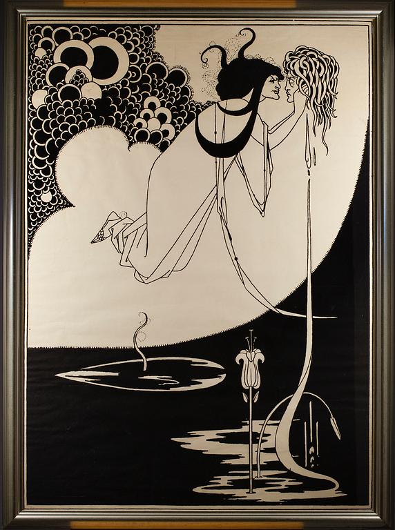 AUBREY BEARDSLEY, häneen mukaansa, litografia sekä kirja.