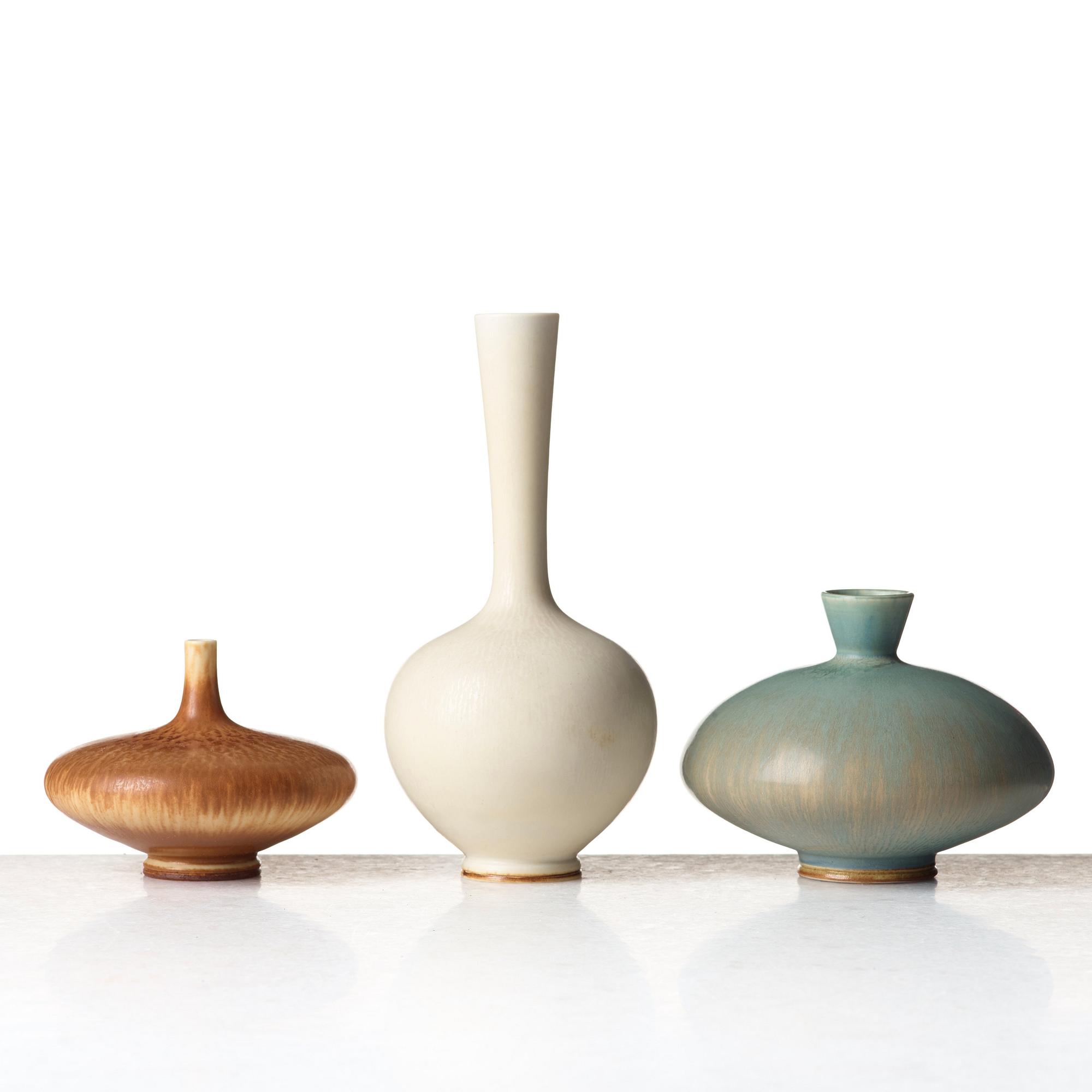 Berndt Friberg, vaser, 3 st, Gustavsbergs studio 1966-73.