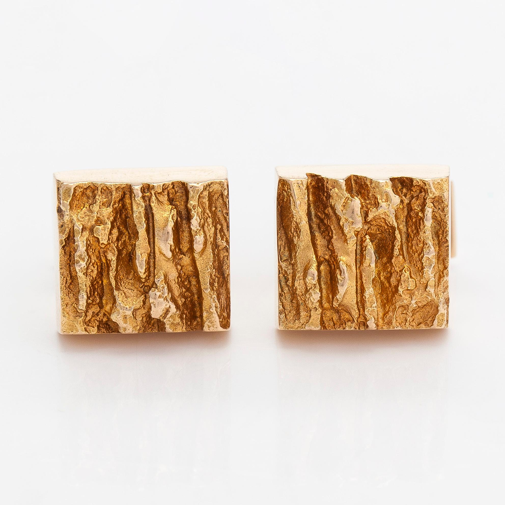 Björn Weckström, manschettknappar, "Bergen", 14K guld. Lapponia 1964.