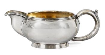 525. A Russian 19th cent silver cream-jug, marks of Carl Siewers, S:t Petersburg 1859.