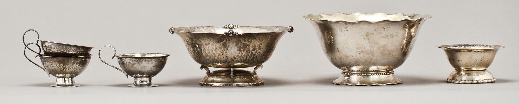 PARTI SILVER, 11 delar, 1800/1900-tal. Vikt 830 gram.