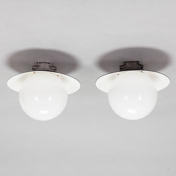 Paavo Tynell, a pair of mid-20th century '91100' out door lights/ ceiling lights for Idman Finland.