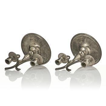 Nils Fougstedt, a pair of candelabra, Firma Svenskt Tenn, Stockholm, 1926.