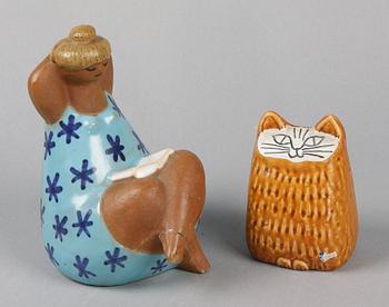 FIGURINER, 2 st, stengods, Lisa Larson, Gustavsberg.