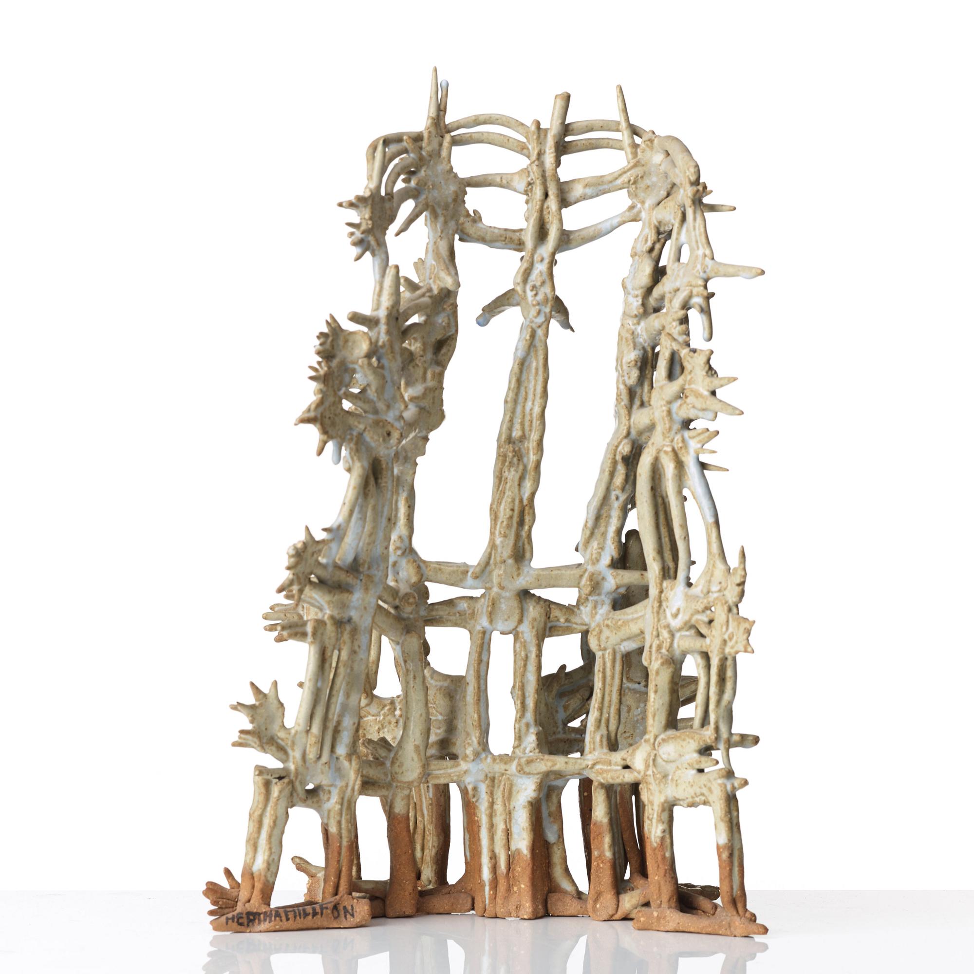 Hertha Hillfon, skulptur, egen ateljé, ca 1960.