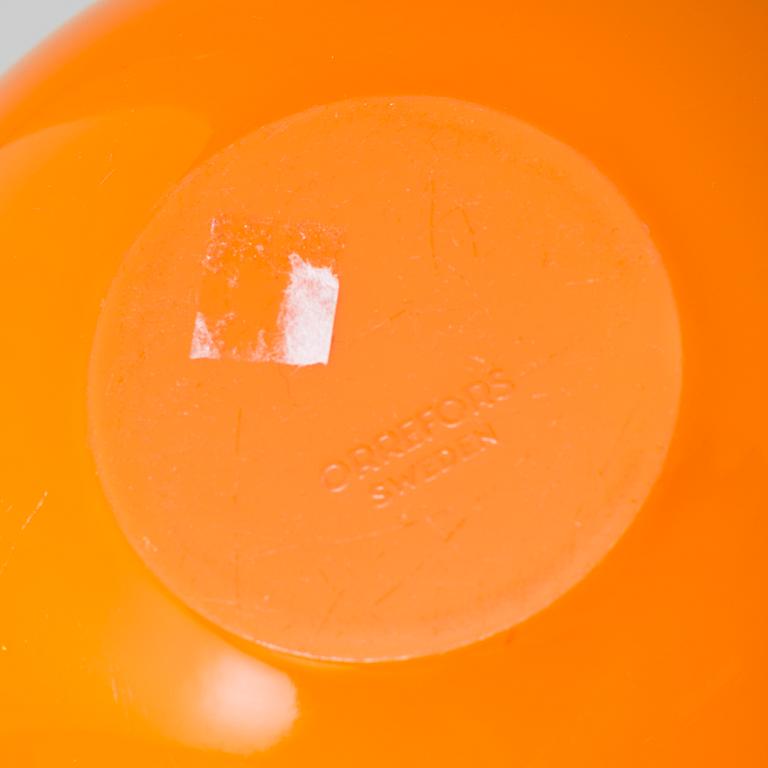 SVEN PALMQVIST, Orrefors, 5 skålar av glas, "Colora", 1960-tal.