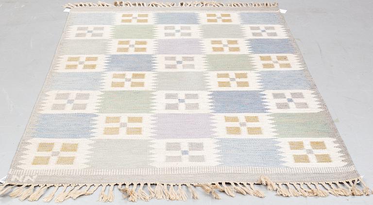 Matto, flat weave, ca 203 x 141,5-142,5 cm, signed NN.
