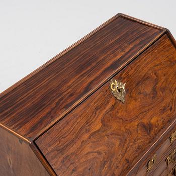 A 18th century walnut secretaire.