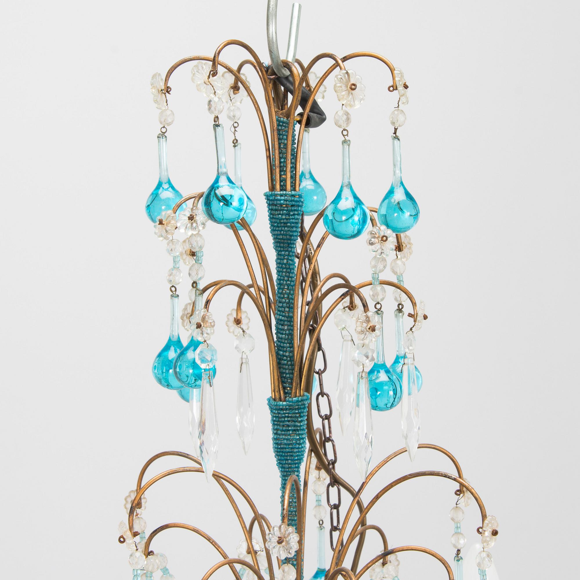 A chandelier, probably Italy 1940s-50s.