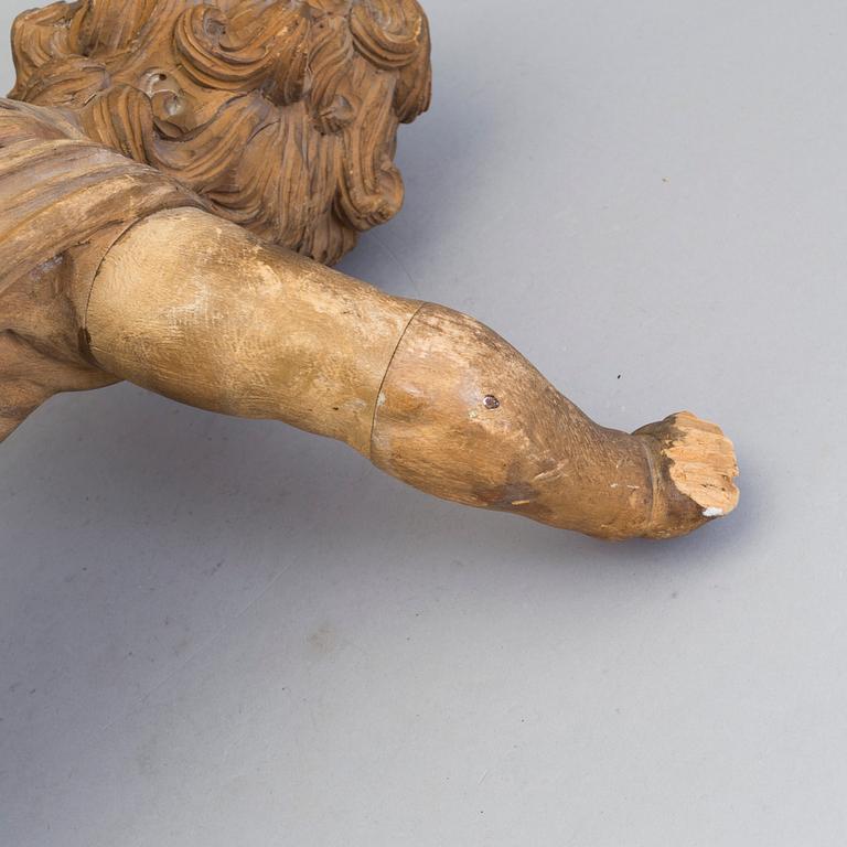 A 17th-/18th century wooden sculpture, probably Swedish.