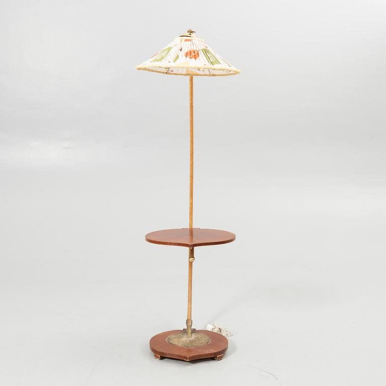 Floor lamp, swan-neck model, first half of the 20th century.