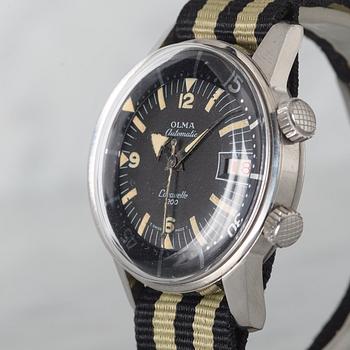 OLMA, Caravelle 200, "super compressor", wristwatch, 36 mm.