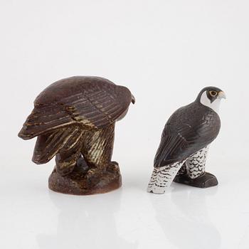 Lisa Larson, two stoneware figurines for NK, Nordiska Kompaniet in cooperation with WWF, Gustavsberg.