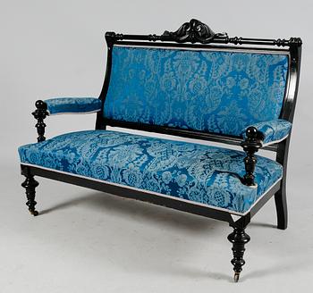 SALONGSMÖBEL, 3 del, nyrenässans, sent 1800-tal.